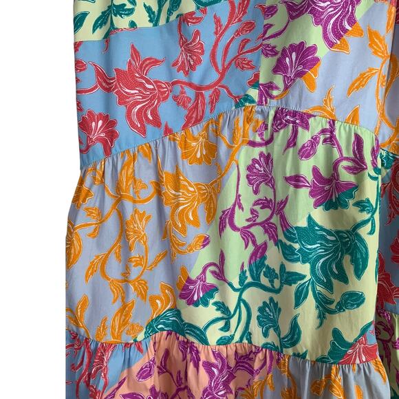 Derek Lam 10 Crosby Colette A-Line Dress Wmns 4 Multicolor Sleeveless V-Neck NWT - Picture 7 of 11